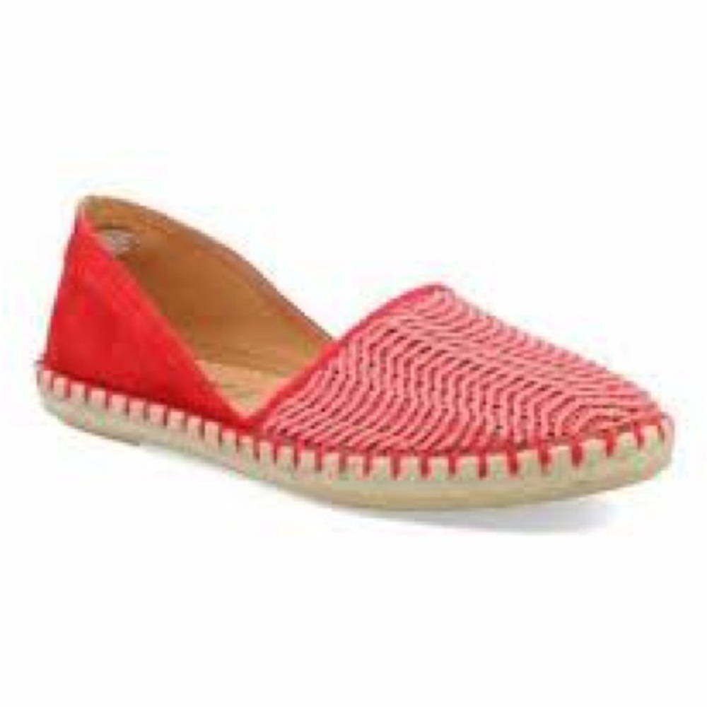 Miz Mooz Flats Women's Cindy Red Espadrilles sz 37 Made in Spain d’orsay shoes